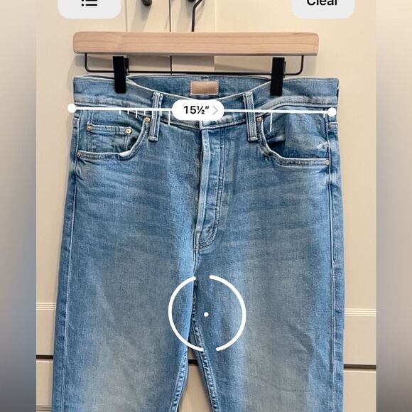 NEW MOTHER The Tomcat Ankle Fray Kitty Corner Jeans Size 29 - Picture 11 of 12